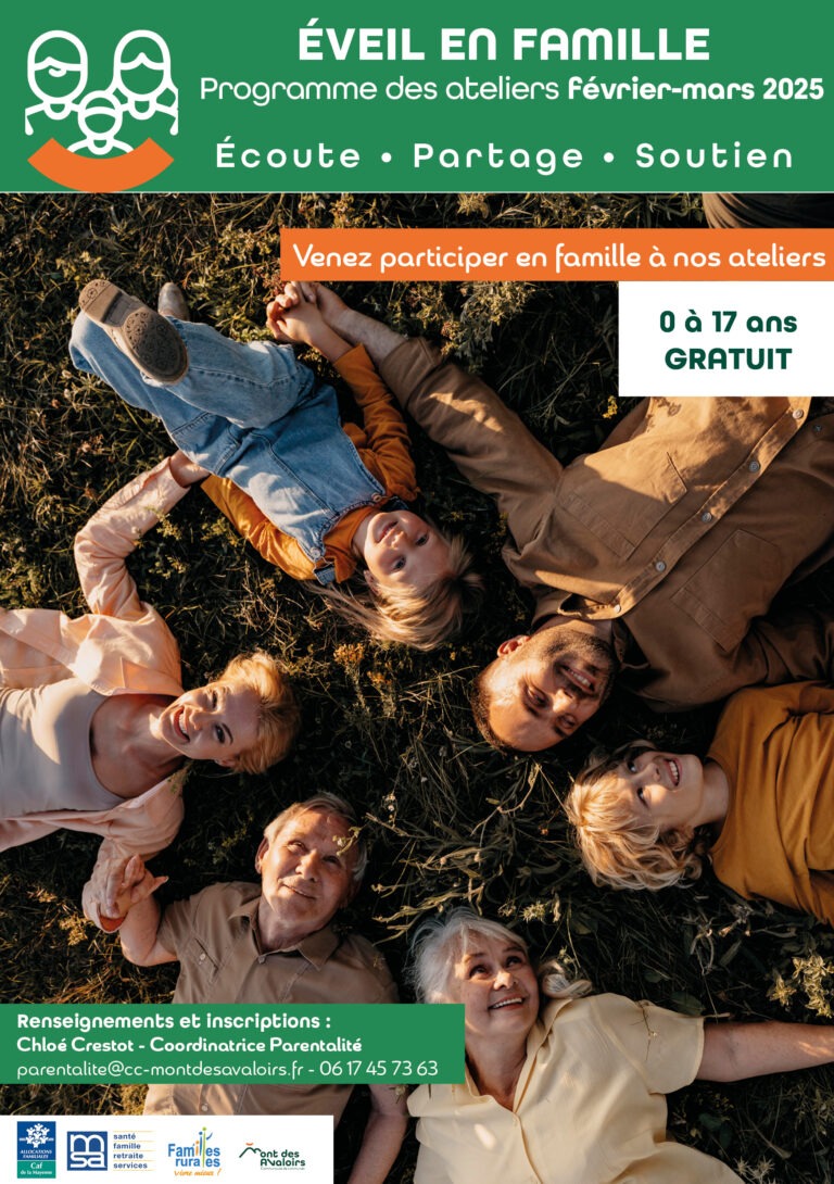 Flyer animation 2025 parentalité février mars